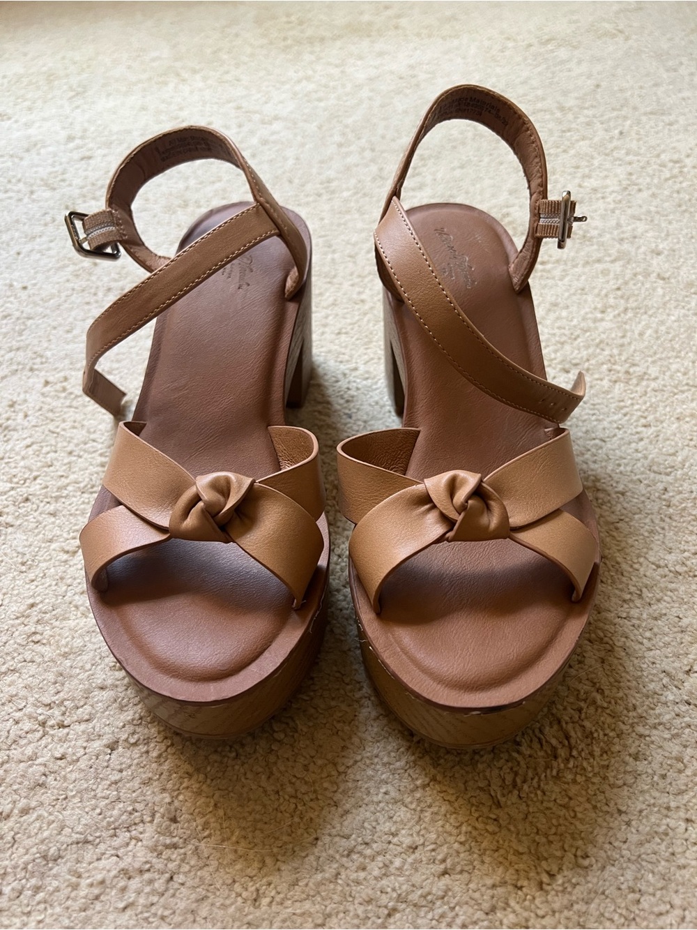 Target Women’s Tan Knot-Front Platform Sandals